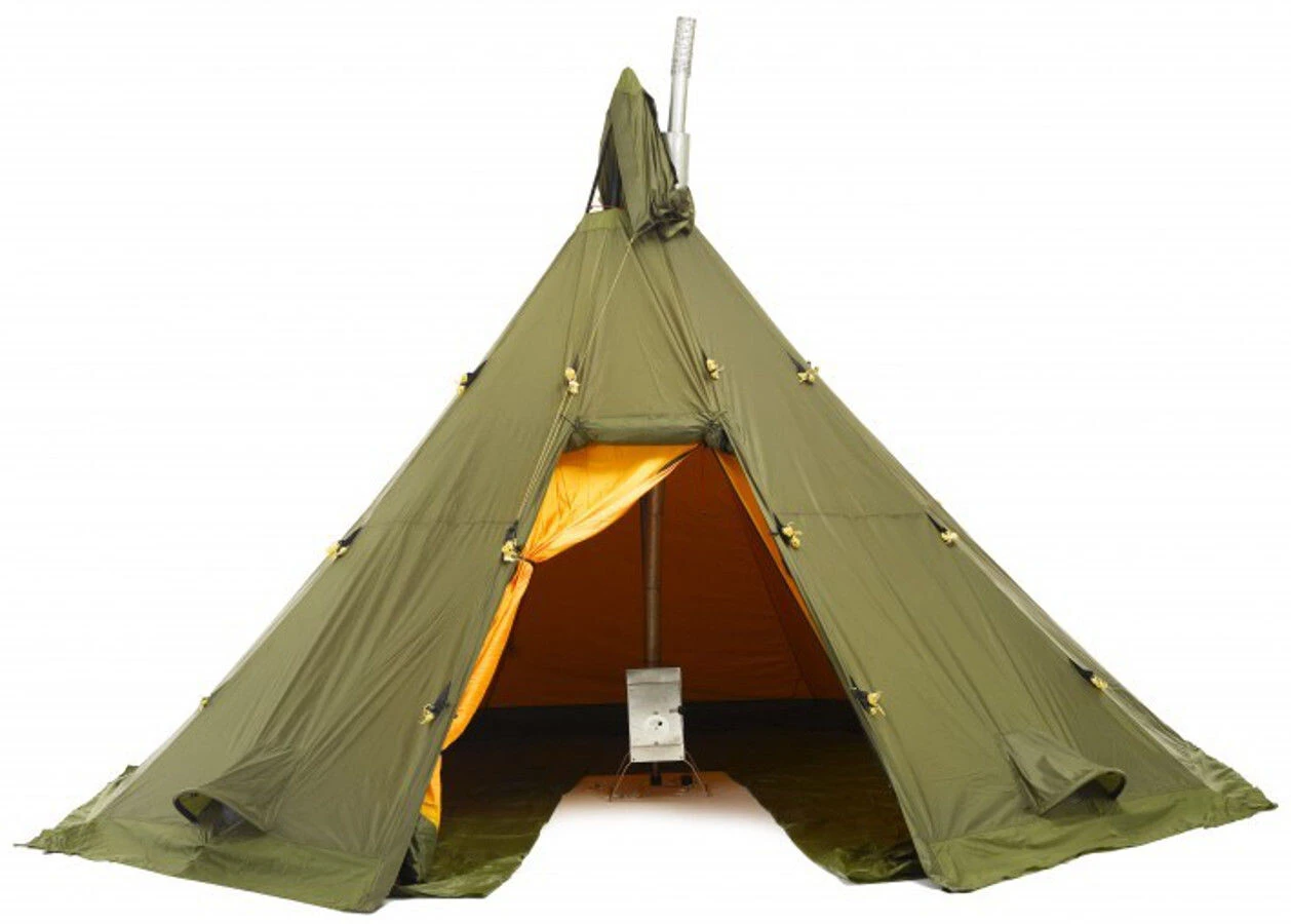 Helsport Varanger 12-14 Buitentent + Pole, Olijf 1 Helsport Varanger 12-14 Buitentent + Pole, Olijf