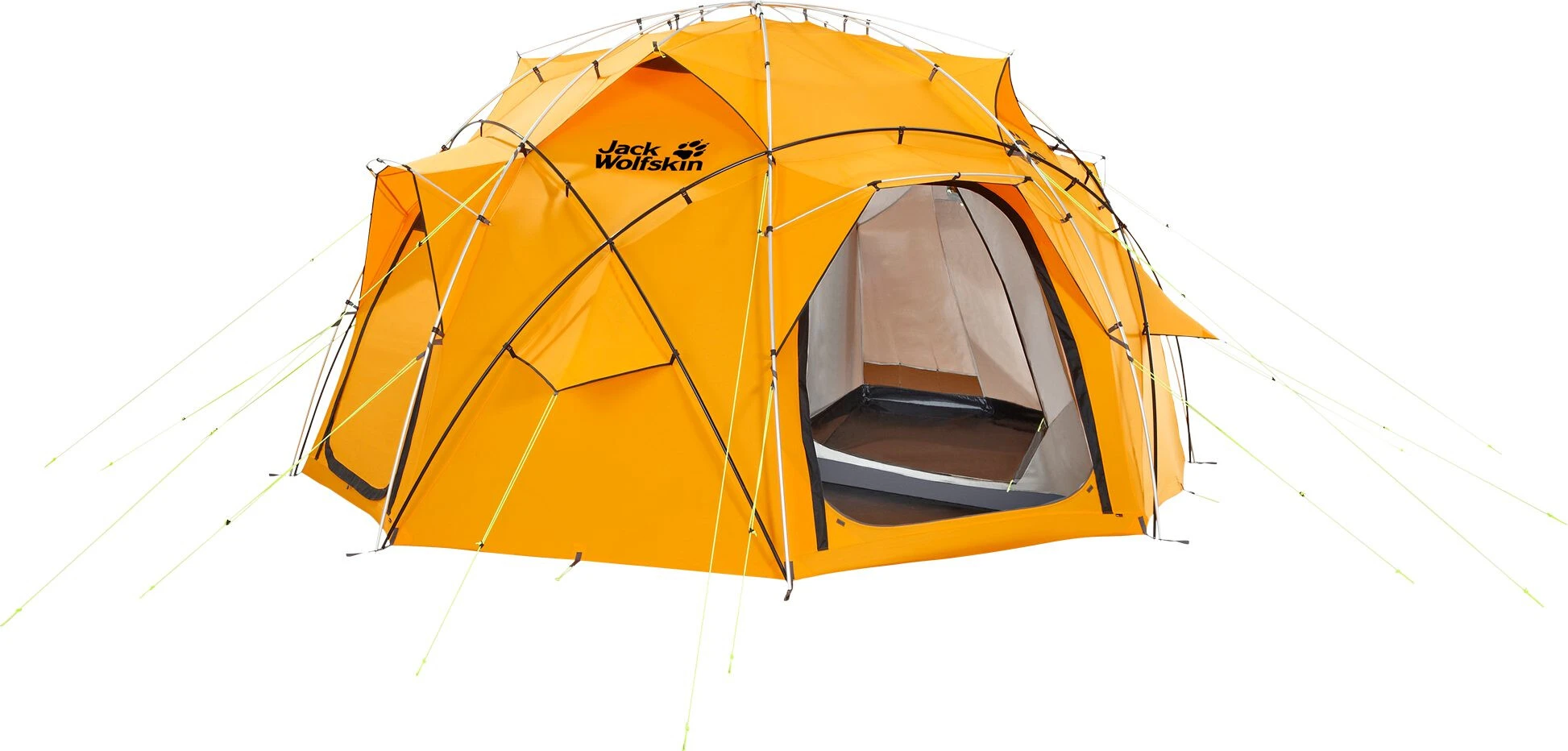 Jack Wolfskin Base Camp Dome Tent, Geel 1 Jack Wolfskin Base Camp Dome Tent, Geel