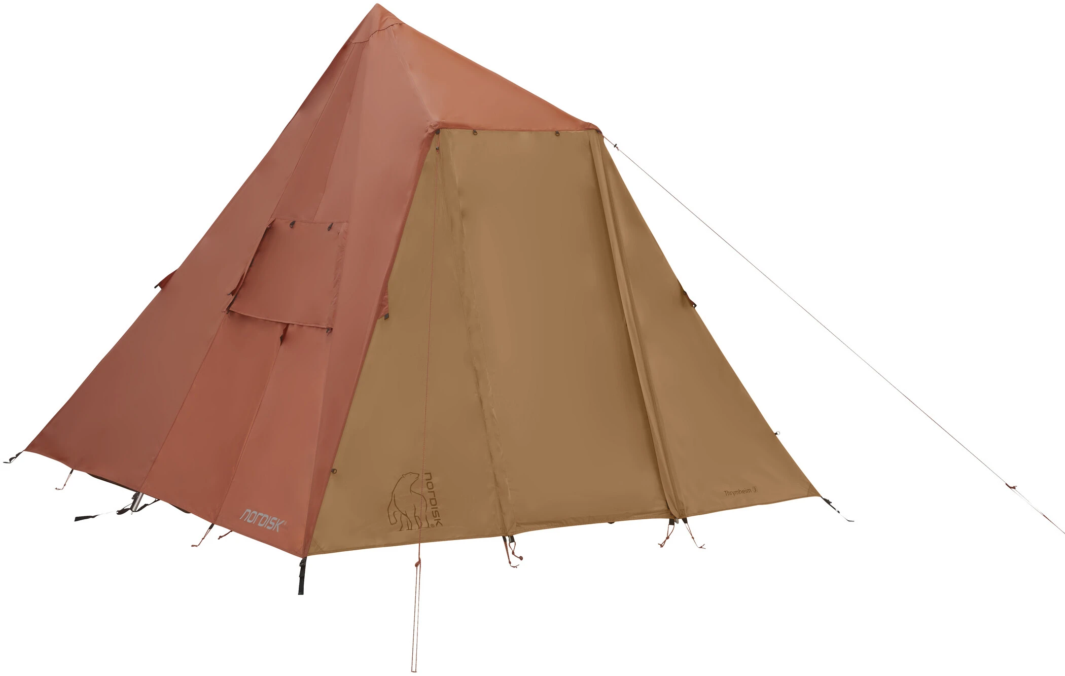 Nordisk Thrymheim 3 PU Tent, Rood/beige 1 Nordisk Thrymheim 3 PU Tent, Rood/beige
