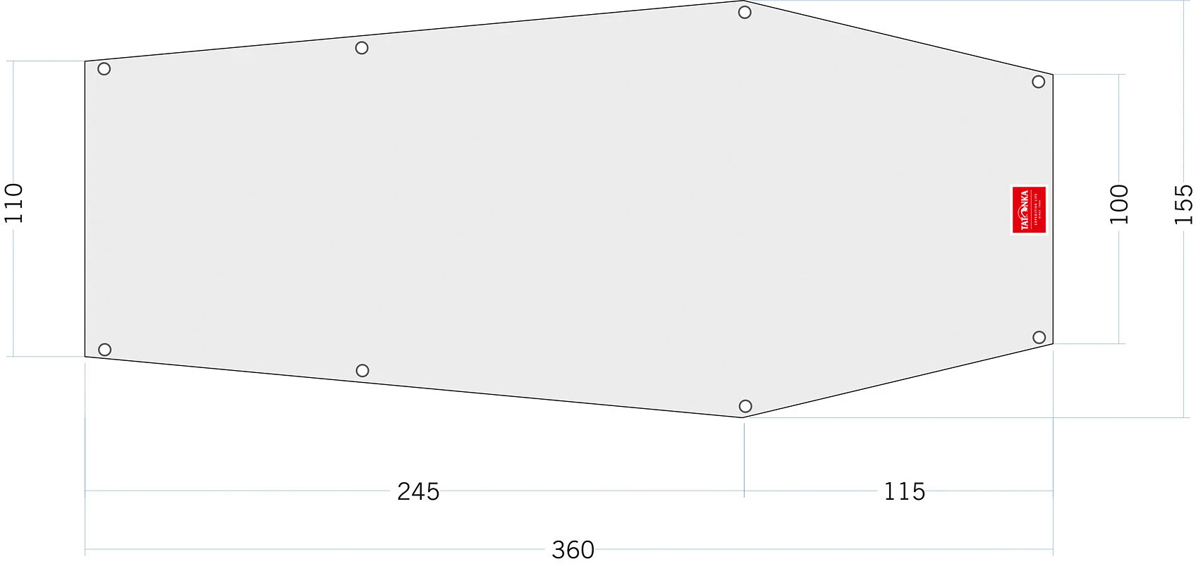 Tatonka PE Narvik 2 Vloerplaat 360x100/155cm 1 Tatonka PE Narvik 2 Vloerplaat 360x100/155cm